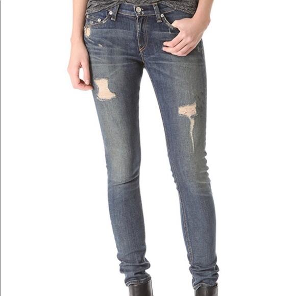 rag & bone Denim - Rag & Bone Warren Distressed Skinny Jeans Sz 26